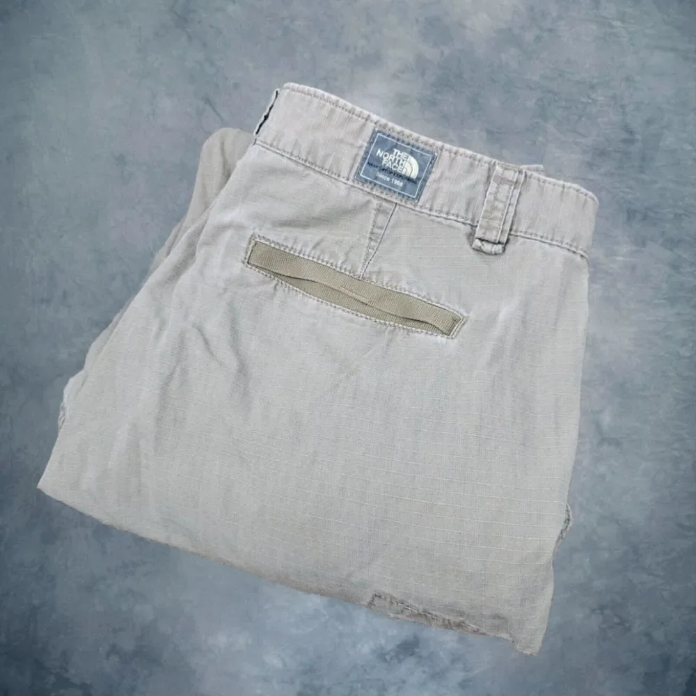 The North Face Cargo Pants Men 34 Relaxed Twill Hike Hunt Outdoor Tactical Khaki